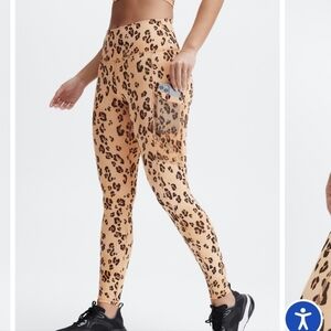NWT Fabletics On The Go Powerhold Leopard Print High-Waisted Leggings
